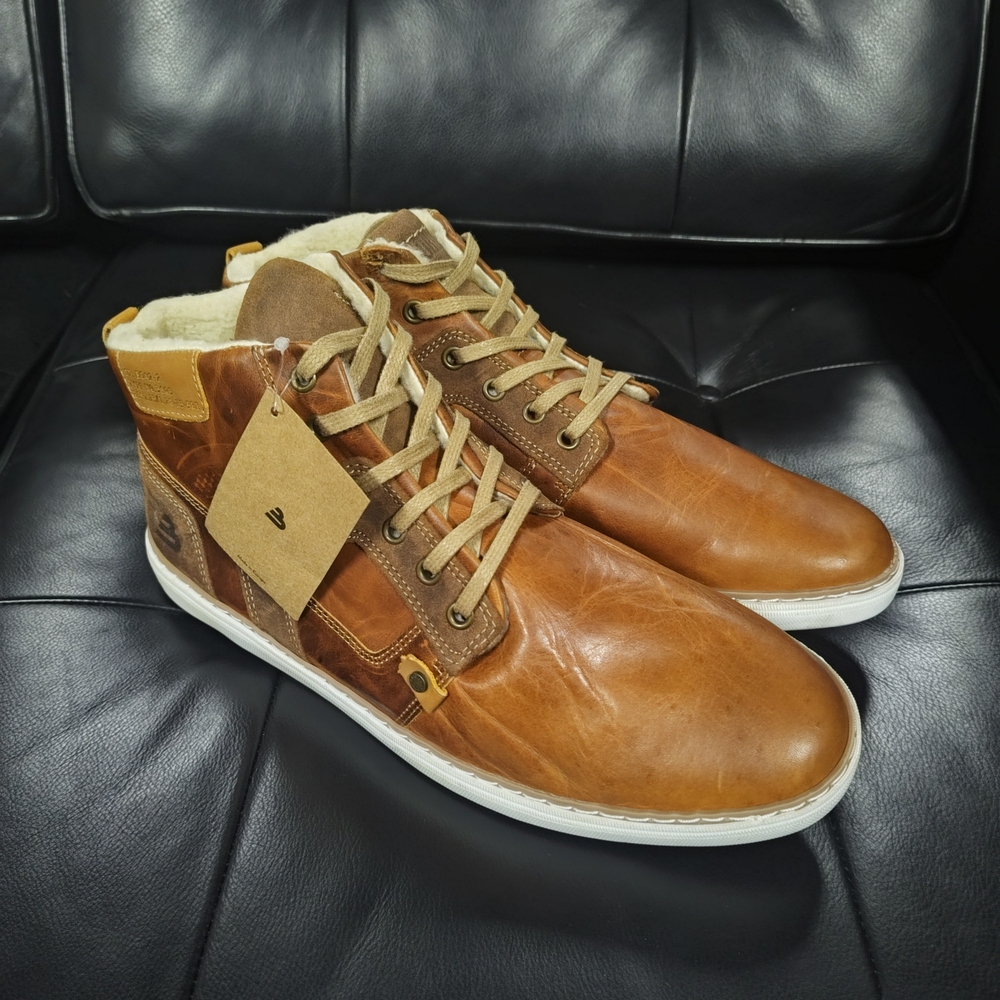 Bull Boxer | NWT Men's Brown Leather High-Top Shoes